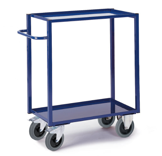 ROLLCART Hoher Tischwagen mit Blechwannen, 400 kg Tragkraft, 067176 067177 067178 067179