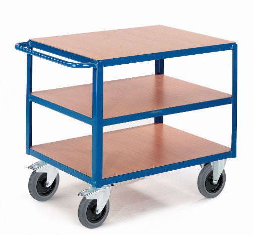 ROLLCART Tischwagen drei Ladeflächen, 600 kg Tragkraft, 067535 067537 067538