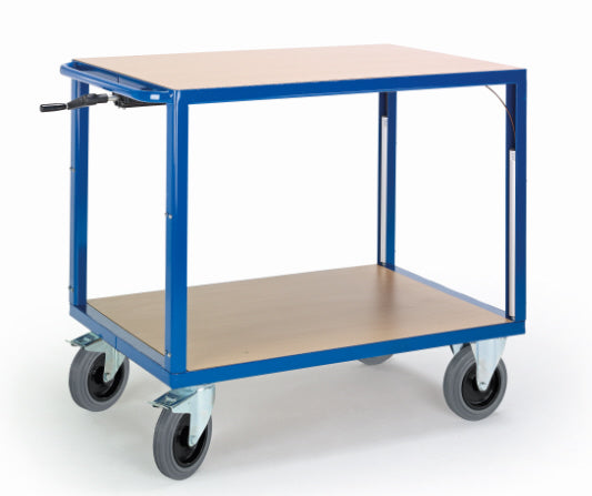 ROLLCART Höhenverstellbarer Tischwagen, 400 kg Tragkraft, 06-7557