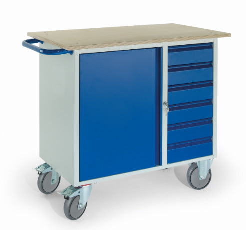 ROLLCART Werkstattwagen sechs Schubladen, ein Stahlschrank, 400 kg Tragkraft, 07-4365