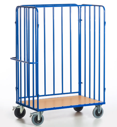ROLLCART Paketwagen, eine Längswand, 600 kg Tragkraft, 087639 087640
