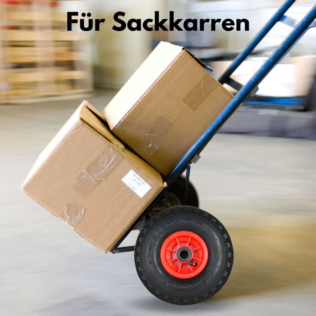 Frosal Ersatzrad Luftbereifung - Rad für Bollerwagen oder Sackkarre Nabe 20mm/75mm