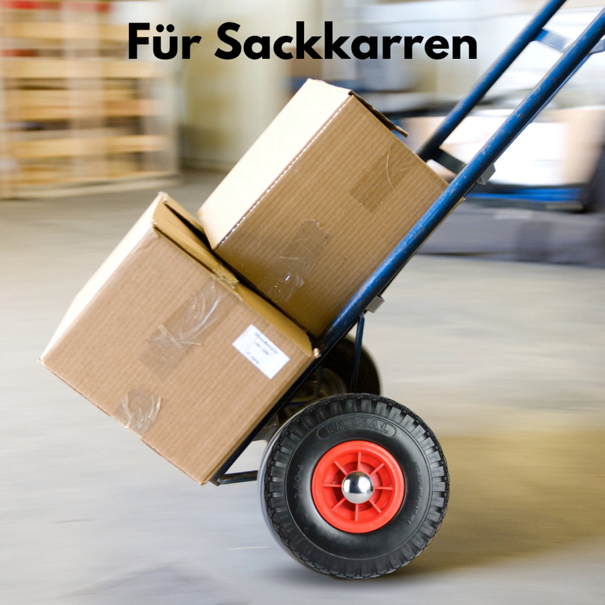 Frosal PU Ersatzrad mit Radkappe Nabe 20mm/75mm Bollerwagen – Rad und Achsstopfen Sackkarre pannensi