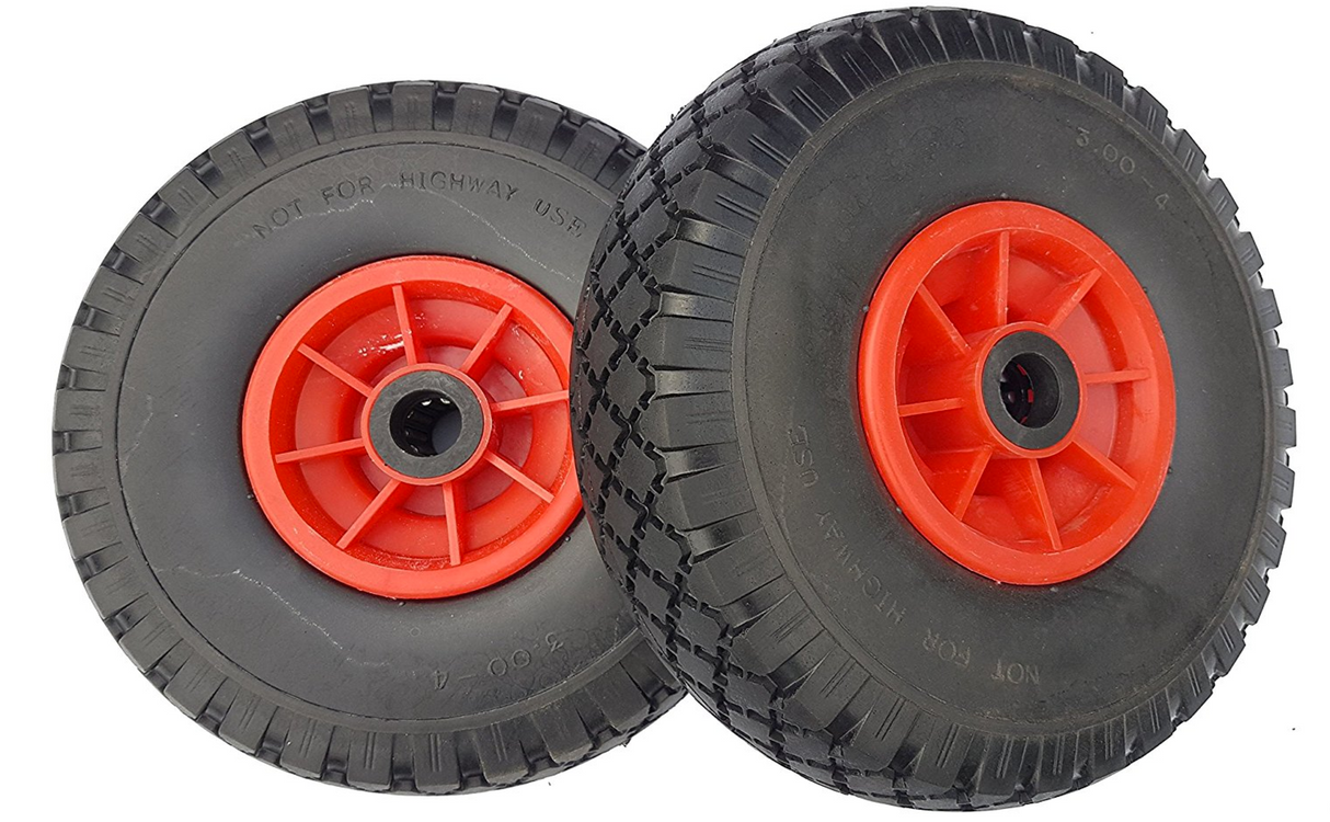 FROSAL Ersatzrad - PU Rad Nabe 25mm/75mm für Bollerwagen oder Sackkarre pannensicher 2 Stück