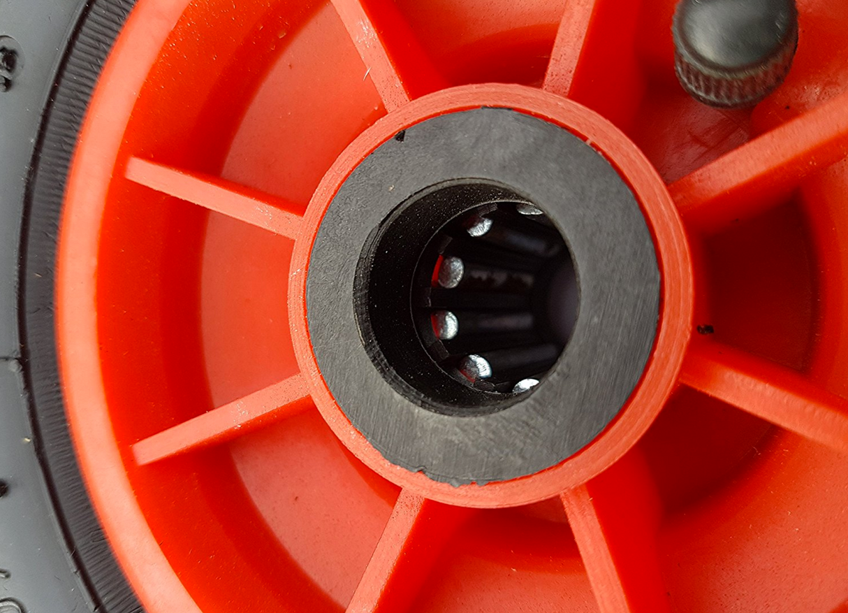 FROSAL Ersatzrad Nabe 25mm/75mm - Rad für Bollerwagen oder Sackkarre mit Achsstopfen