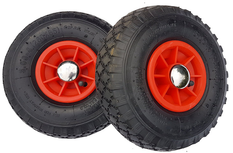 FROSAL Ersatzrad Nabe 25mm/75mm - Rad für Bollerwagen oder Sackkarre mit Achsstopfen 2 Stück