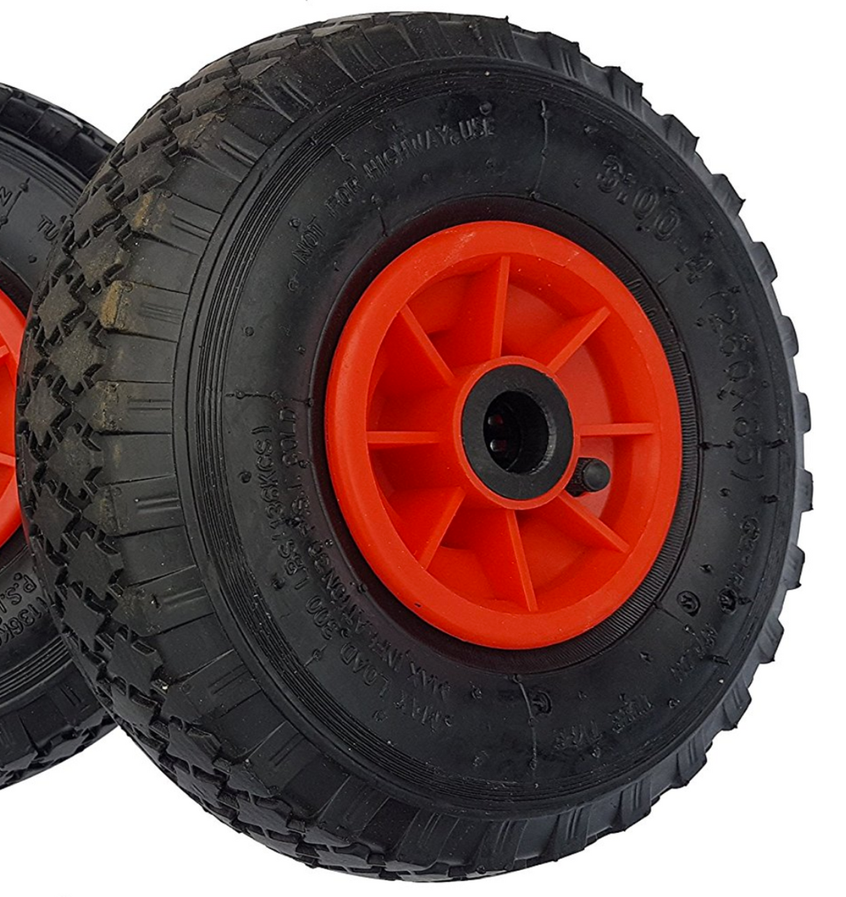 FROSAL Ersatzrad Nabe 25mm/75mm - Rad für Bollerwagen oder Sackkarre Luftrad 1 Stück