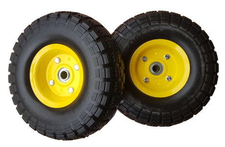 Frosal Ersatzrad Transportwagen pannensicher 16 mm Achse Gelb 4.10 / 3,50 2 Stück