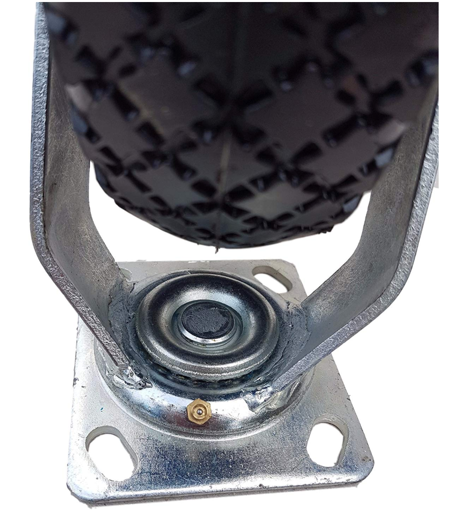 FROSAL Lenkrolle Ø 260 x 85 mm | 3.00-4 Rad | Luftrad auf Stahlfelge Silber