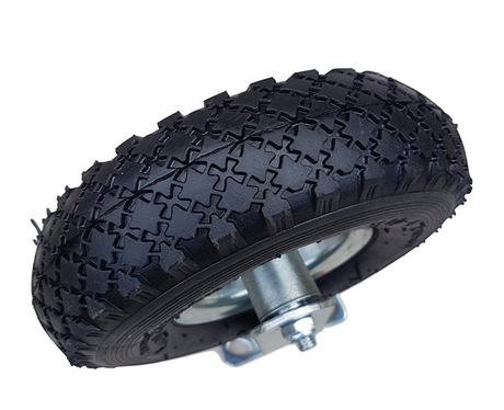 FROSAL Bockrolle Ø 260 x 85 mm | 3.00-4 Rad | Luftrad auf Stahlfelge Silber