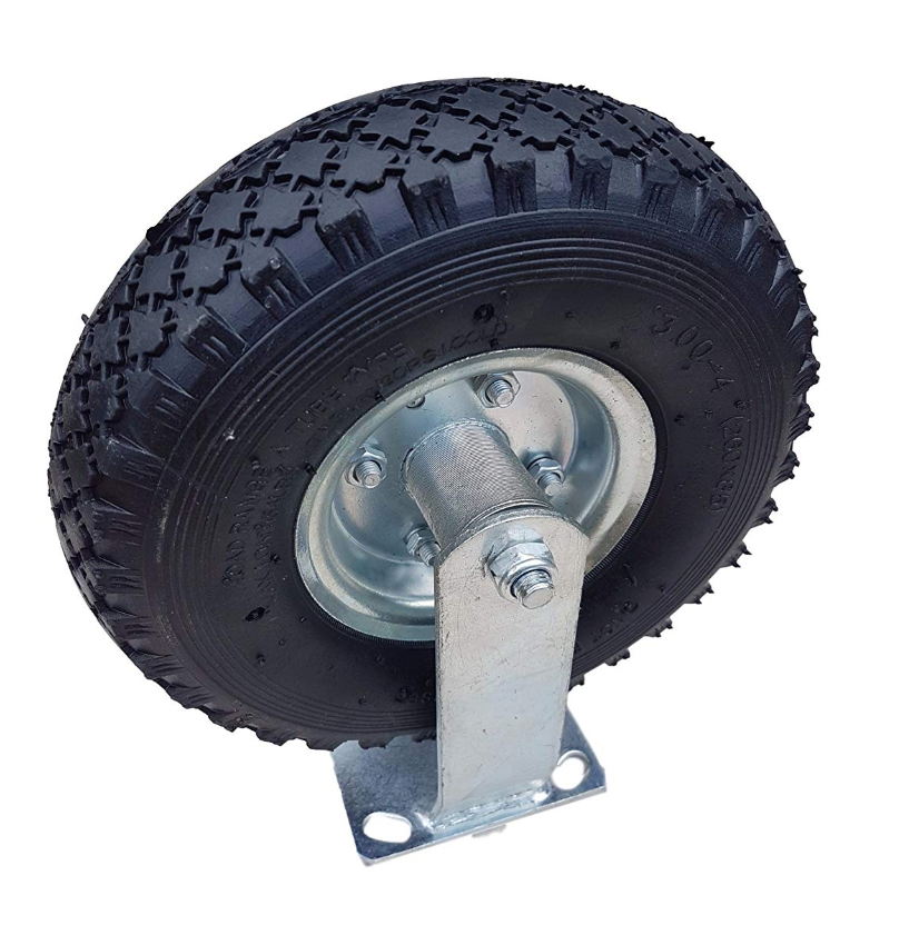 FROSAL Bockrolle Ø 260 x 85 mm | 3.00-4 Rad | Luftrad auf Stahlfelge Silber