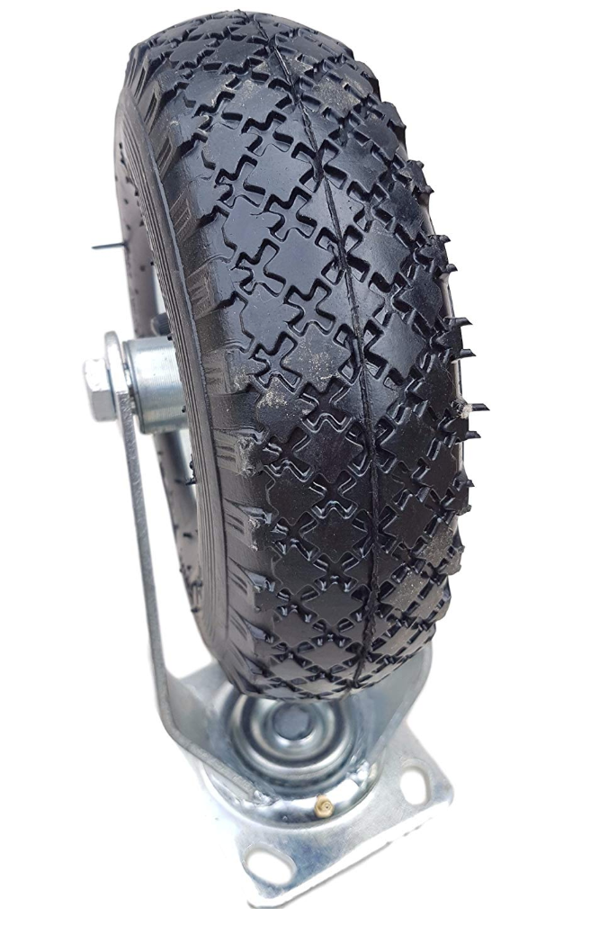 FROSAL Bockrolle Ø 260 x 85 mm | 3.00-4 Rad | Luftrad auf Stahlfelge Silber