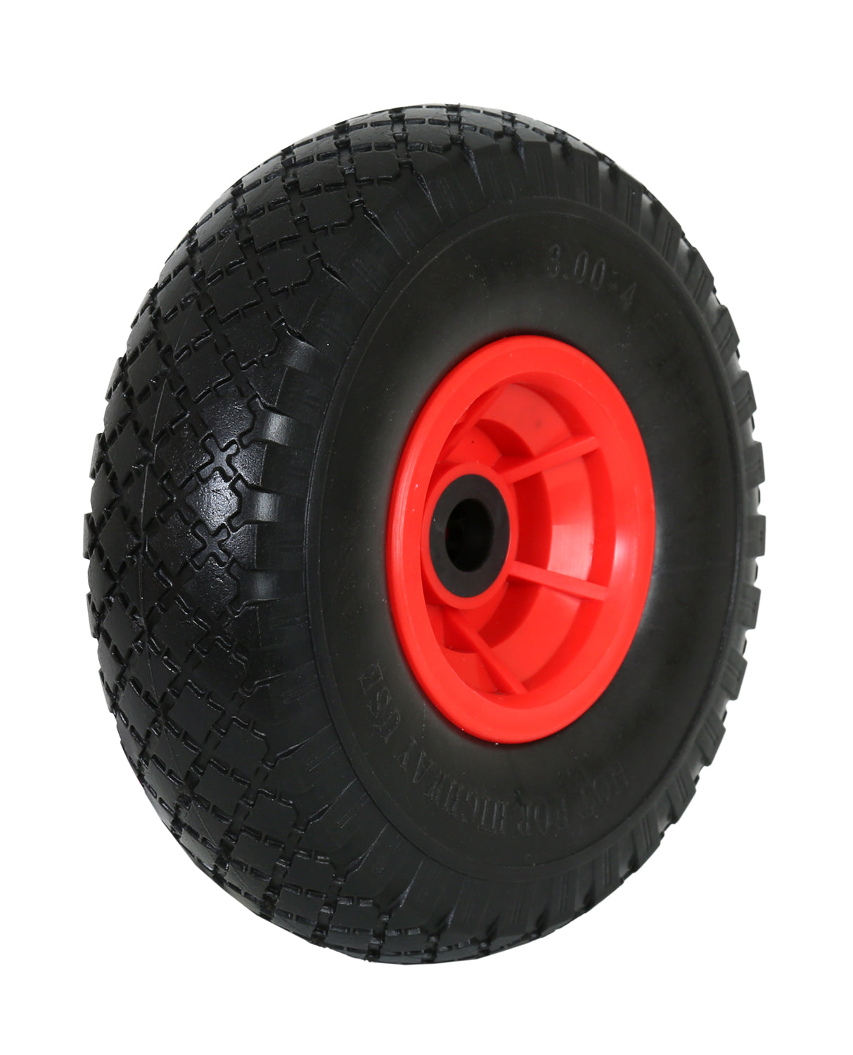 FROSAL Ersatzrad - PU Rad Nabe 20mm/60mm für Bollerwagen oder Sackkarre pannensicher inkl. Radbefest