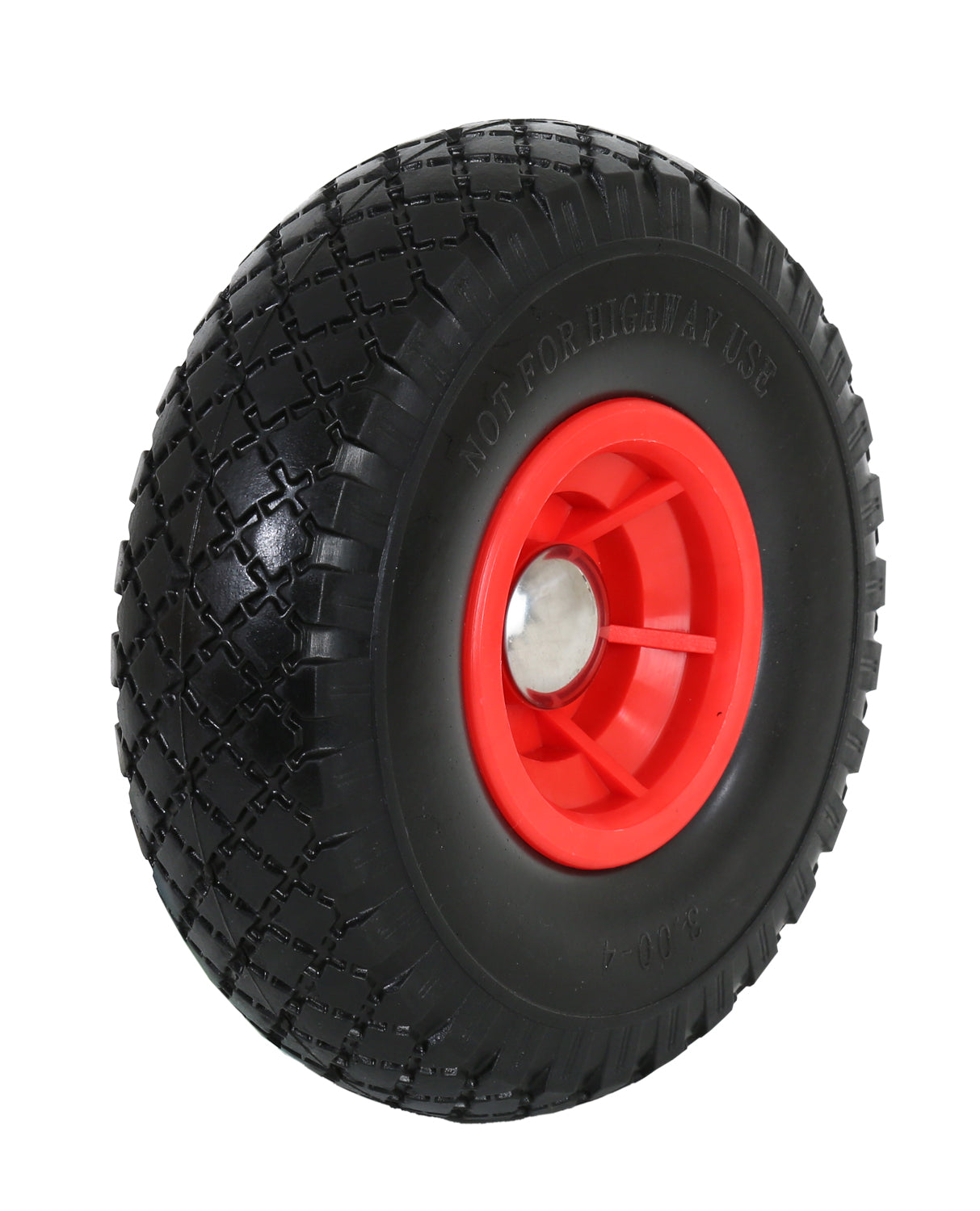 FROSAL Ersatzrad - PU Rad Nabe 20mm/60mm für Bollerwagen oder Sackkarre pannensicher inkl. Radbefest