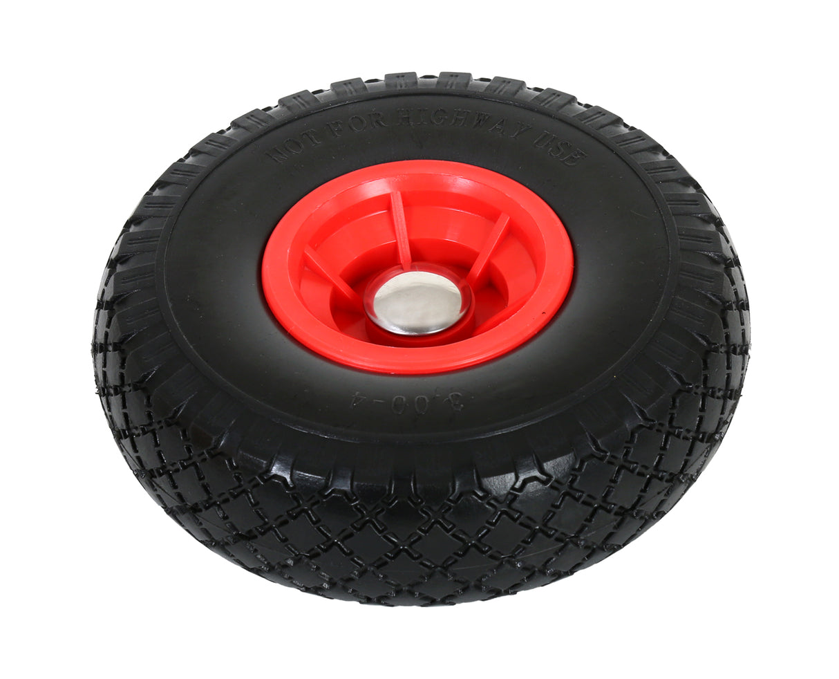 FROSAL Ersatzrad - PU Rad Nabe 20mm/60mm für Bollerwagen oder Sackkarre pannensicher inkl. Radbefest