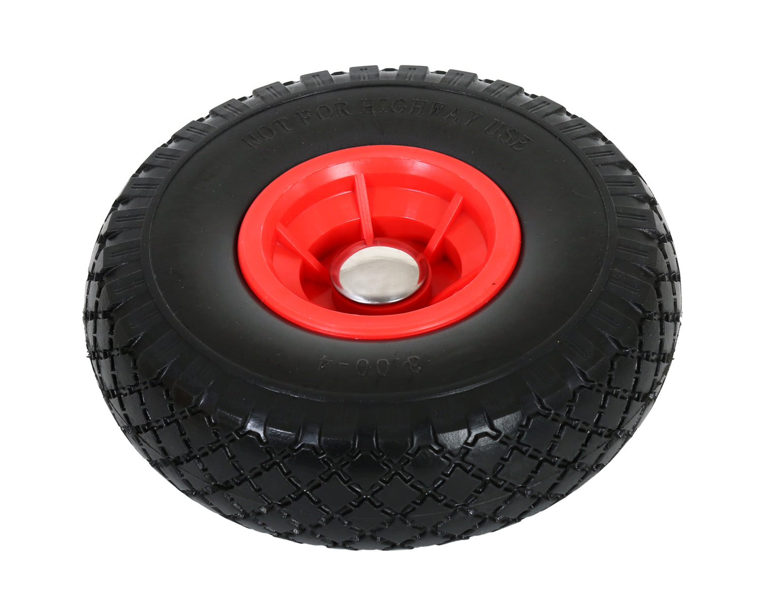 FROSAL Ersatzrad - PU Rad Nabe 20mm/60mm für Bollerwagen oder Sackkarre pannensicher inkl. Radbefest