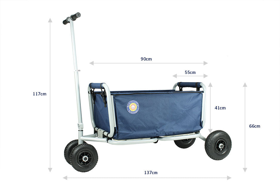 Beachtrekker LiFe faltbar blau mit Bremse