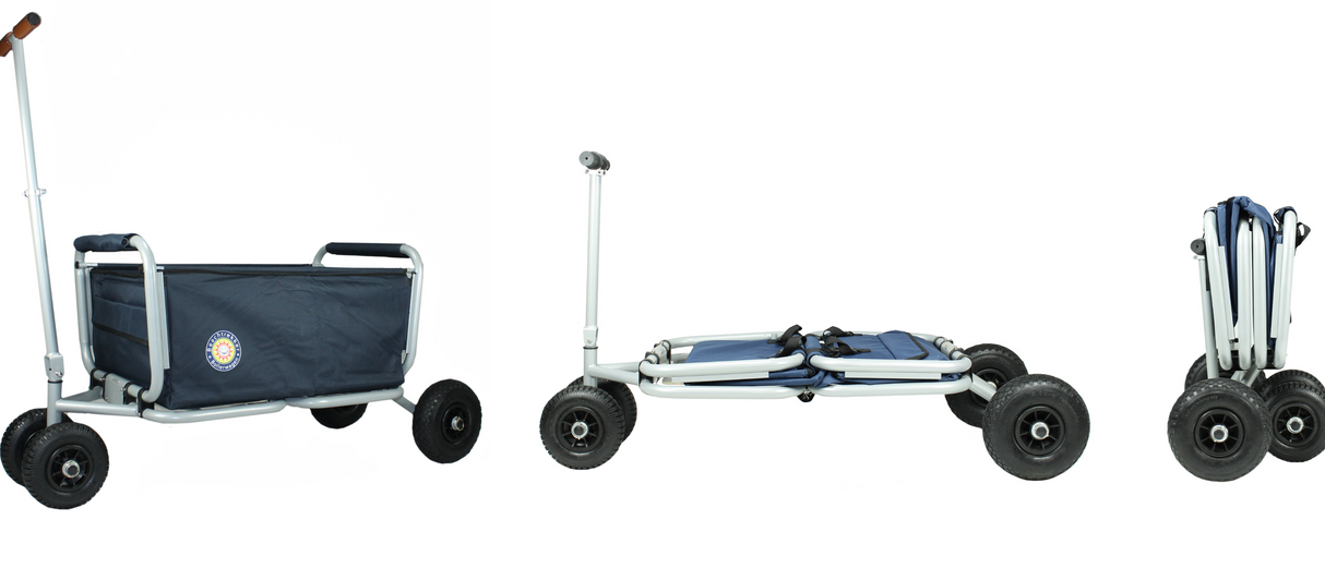 Beachtrekker LiFe faltbar in braun, PU-Reifen, bremse