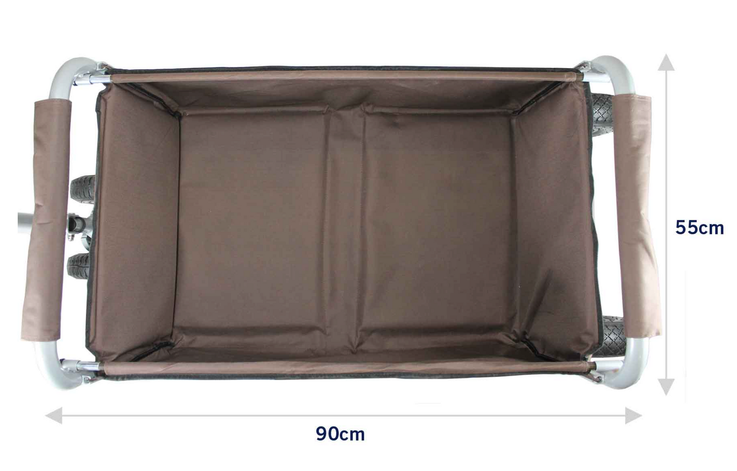 Beachtrekker LiFe faltbar in braun, PU-Reifen, bremse