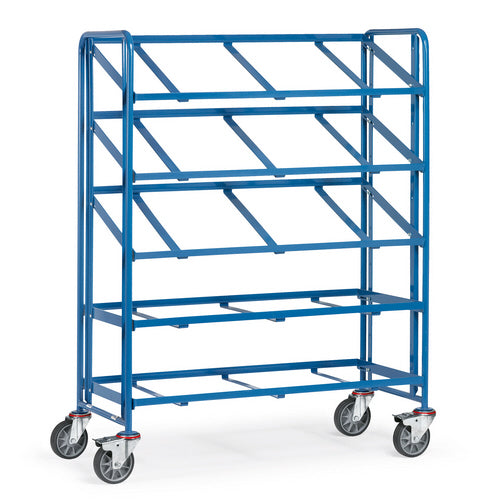 Fetra 1383 Breiter Eurokasten-Wagen mit fünf offenen Etagenrahmen