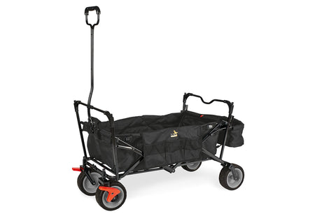 Bollerwagen klappbar Paxi dlx Comfort mit Bremse, schwarz