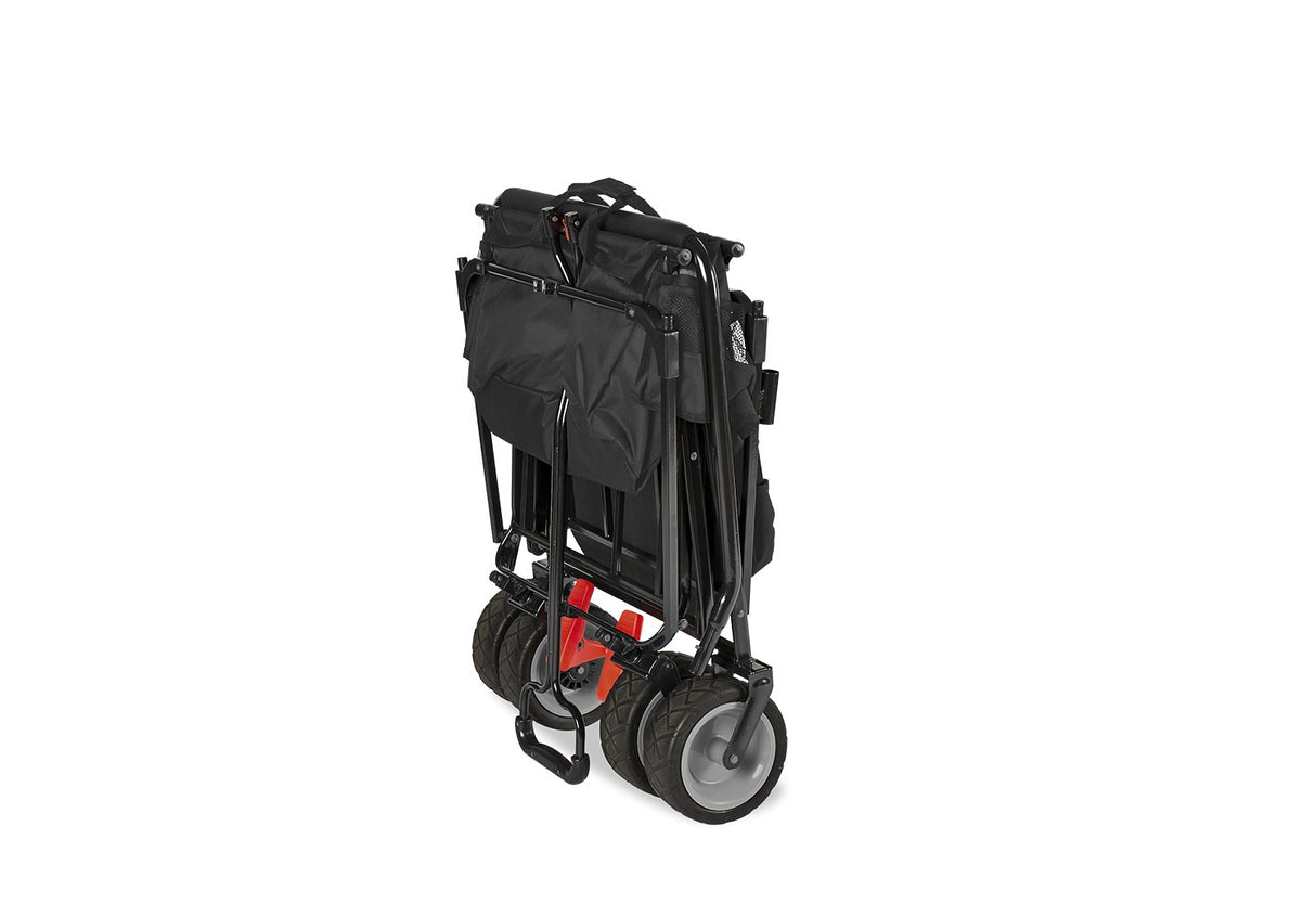 Bollerwagen klappbar Paxi dlx Comfort mit Bremse, schwarz