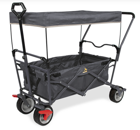 Pinolino faltbarer Bollerwagen 'Paddy', mit Bremse, Sonnendach - anthrazit