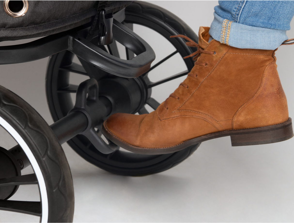 Pinolino faltbarer Bollerwagen 'Cruiser' mit Bremse, Sonnendach - anthrazit