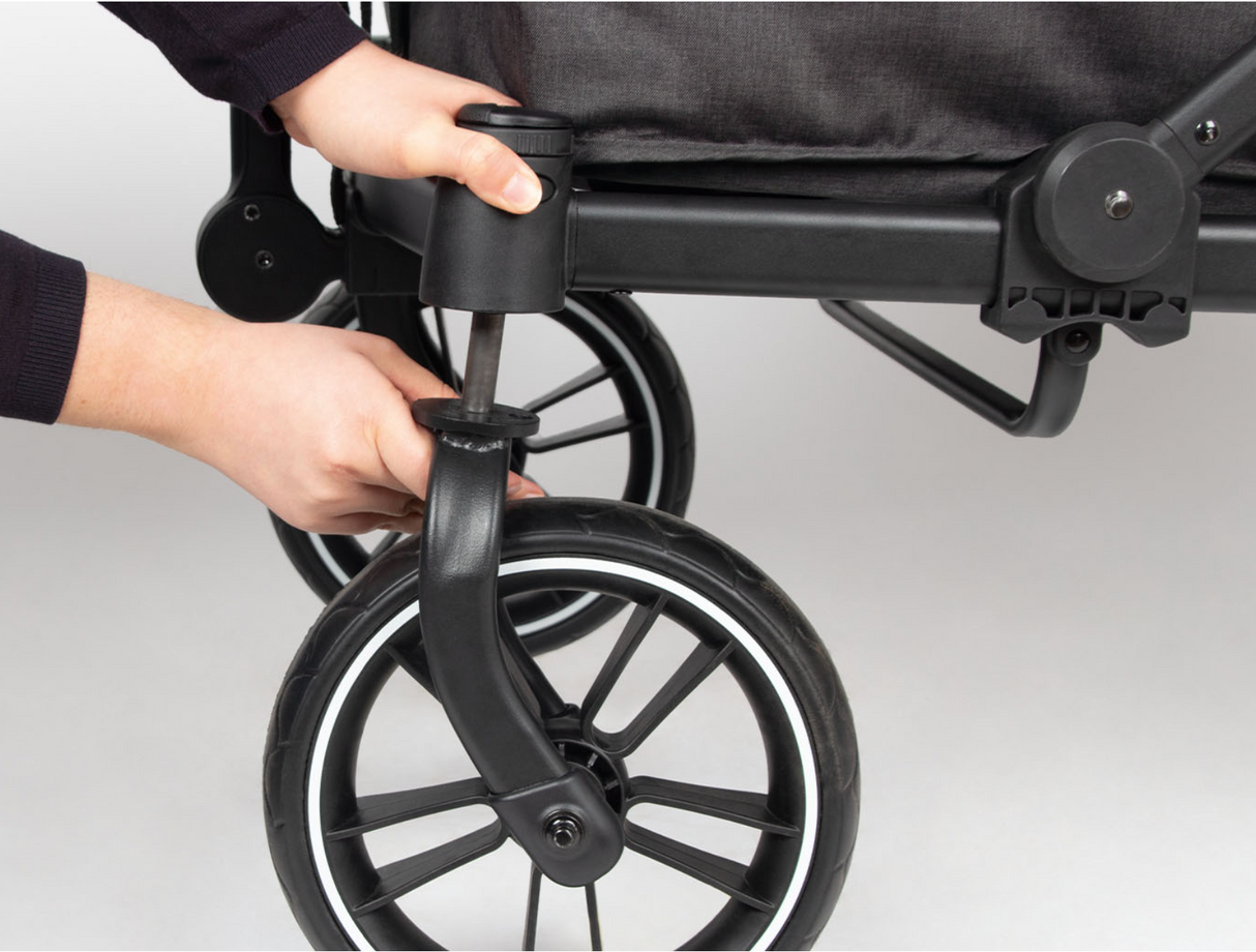 Pinolino faltbarer Bollerwagen 'Cruiser' mit Bremse, Sonnendach - anthrazit