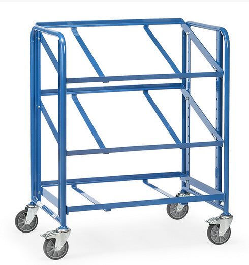 Fetra 2390 Breiter Eurokasten-Wagen mit drei offenen Etagenrahmen