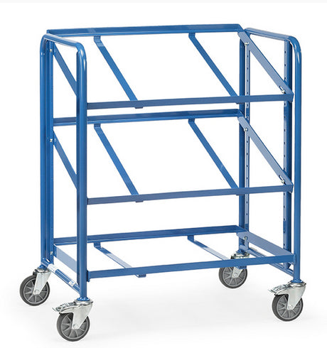 Fetra 2390 Breiter Eurokasten-Wagen mit drei offenen Etagenrahmen