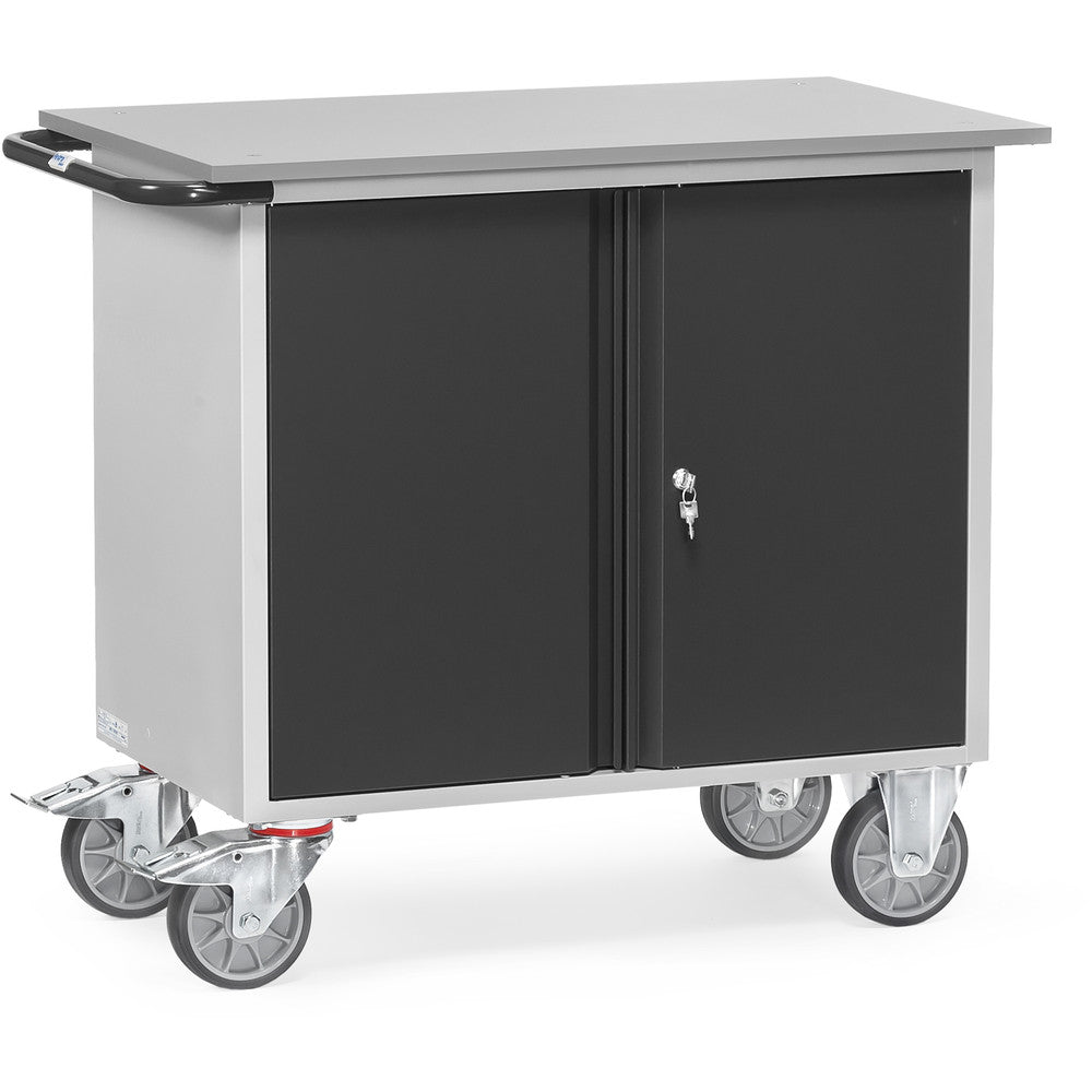 Fetra 2456 7016 Stahlblech-Werkstattwagen "GREY EDITION" 400 kg, mit zweitürigem Schrank