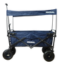 FROSAL Bollerwagen Nick blau faltbar mit Luftreifen Bremse und Dach