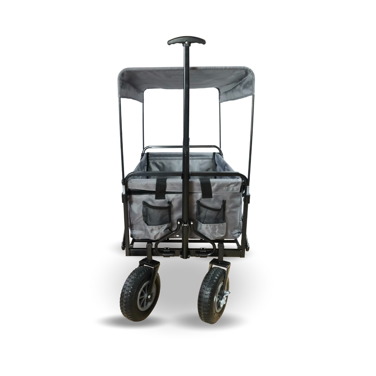 FROSAL Bollerwagen Nick grau faltbar mit Luftreifen Bremse & Dach