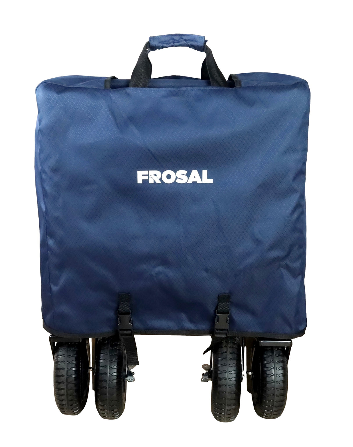 FROSAL Bollerwagen Nick PRO blau faltbar mit Schiebegriff Dach & Bremse