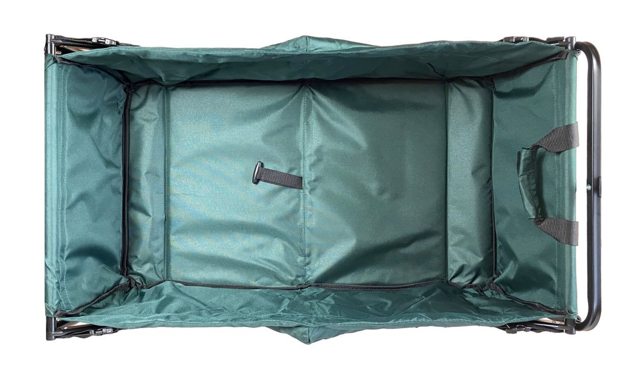 FROSAL Bollerwagen Nick faltbar mit Luftreifen Bremse & Dach grün