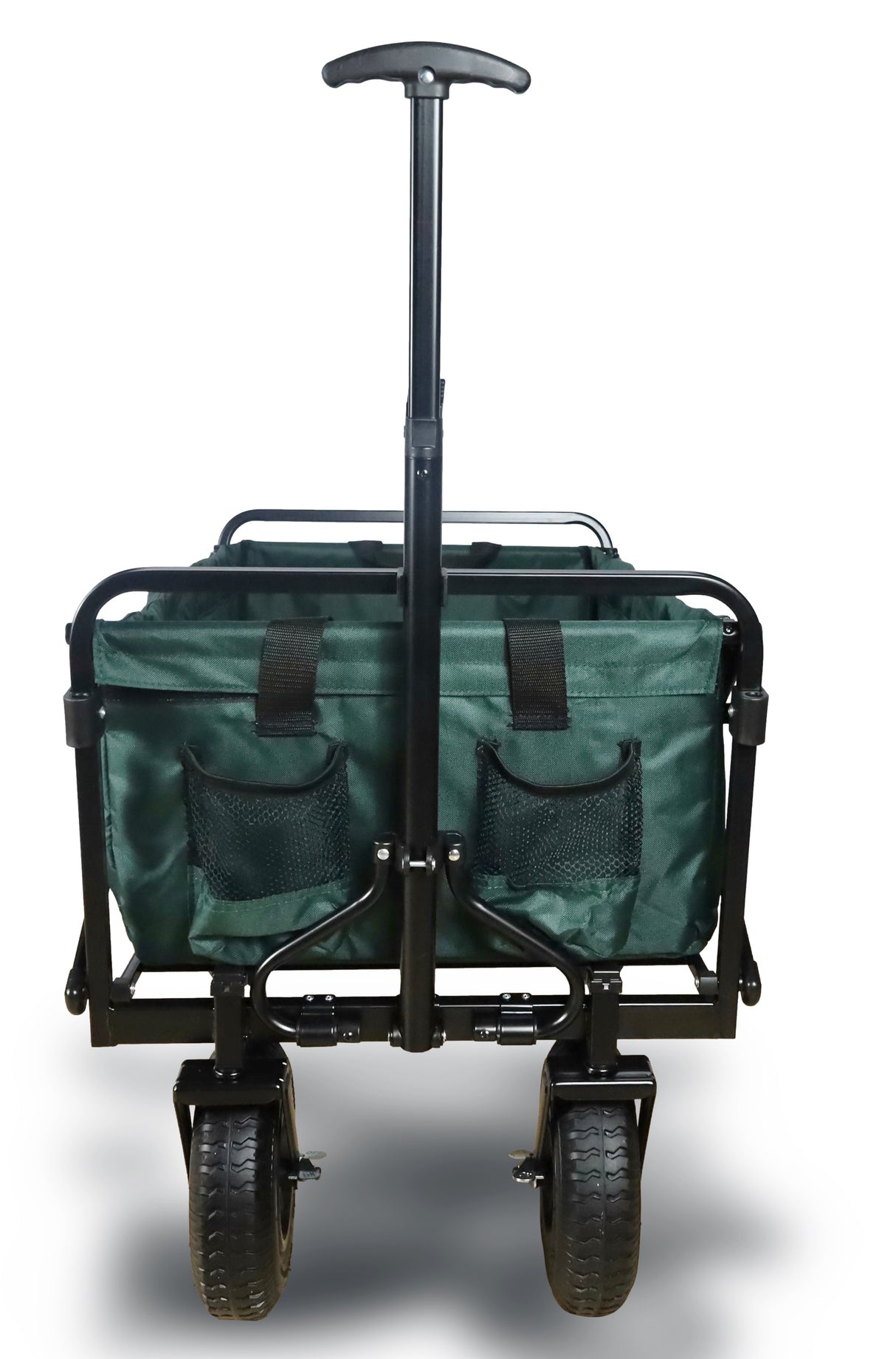 FROSAL Bollerwagen Nick faltbar mit Luftreifen Bremse & Dach grün