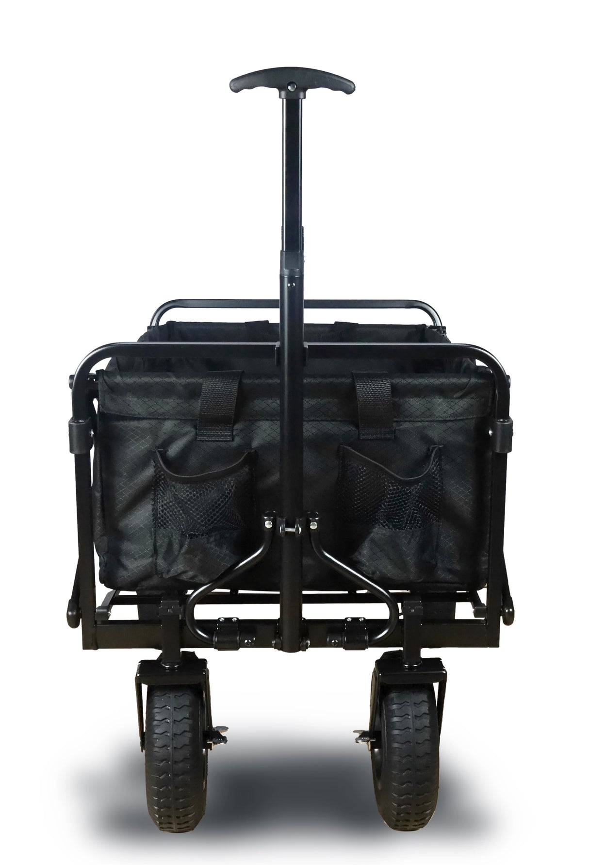 FROSAL Bollerwagen Nick faltbar mit Lufträder Bremse & Dach schwarz