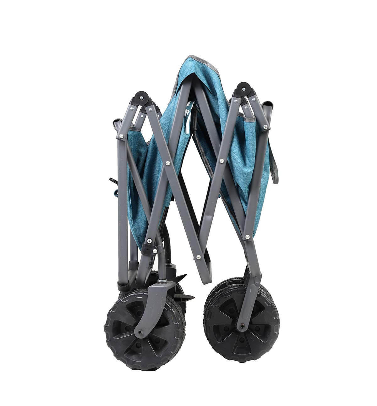 Sekey faltbarer Bollerwagen mit Schubstange - türkis