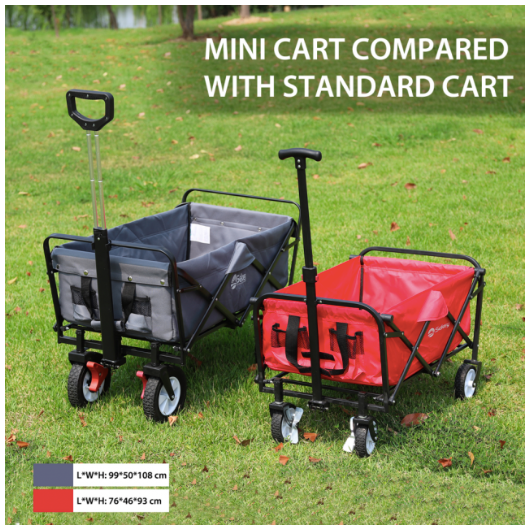 Sekey Mini faltbarer Bollerwagen in rot