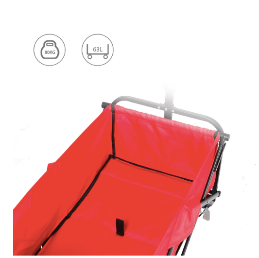 Sekey Mini faltbarer Bollerwagen in rot