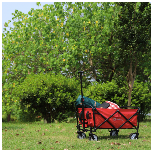 Sekey Mini faltbarer Bollerwagen in rot