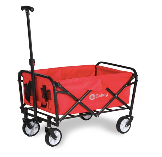 Sekey Mini faltbarer Bollerwagen in rot