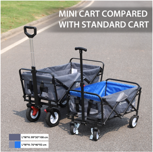 Sekey Mini faltbarer Bollerwagen in blau-grau