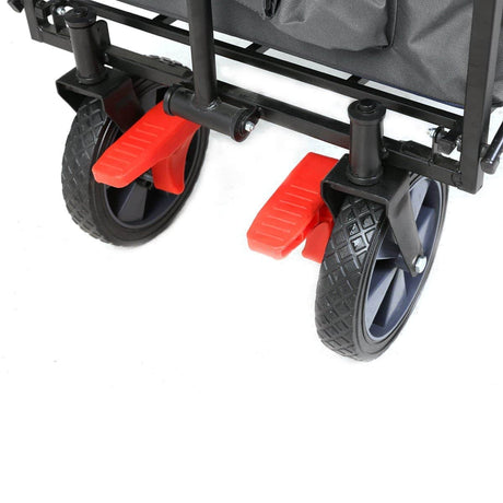 Sekey faltbarer Bollerwagen mit Bremse in grau