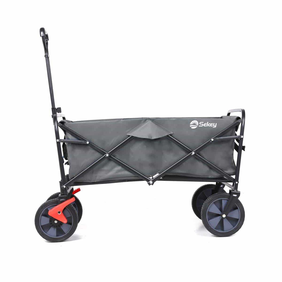 Sekey faltbarer Bollerwagen mit Bremse in grau