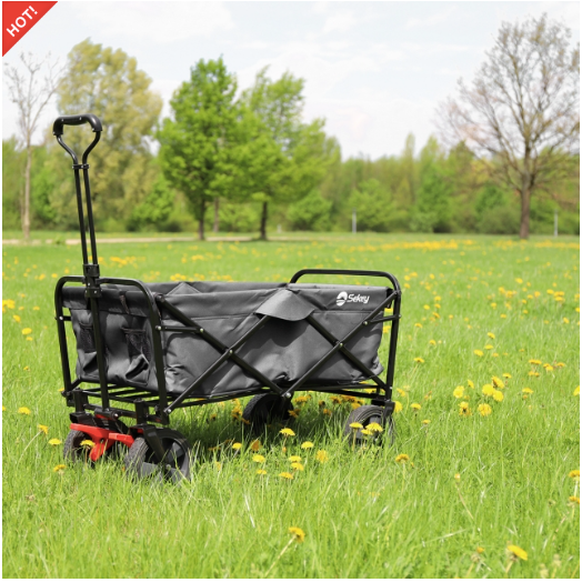 Sekey faltbarer Bollerwagen mit Bremse in grau