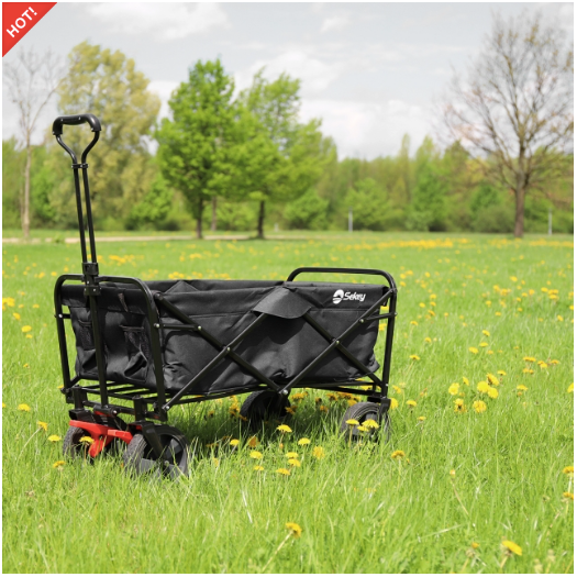 Sekey faltbarer Bollerwagen mit Bremse in schwarz
