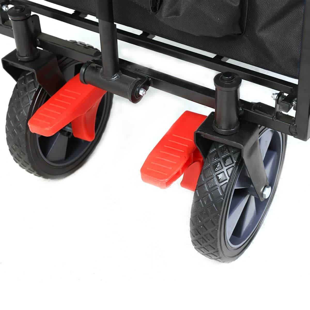 Sekey faltbarer Bollerwagen mit Bremse in schwarz