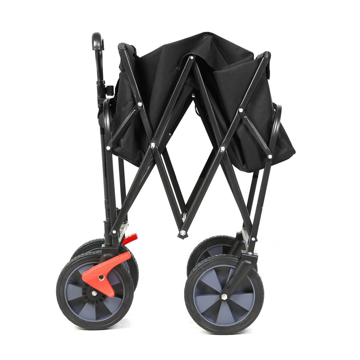 Sekey faltbarer Bollerwagen mit Bremse in schwarz